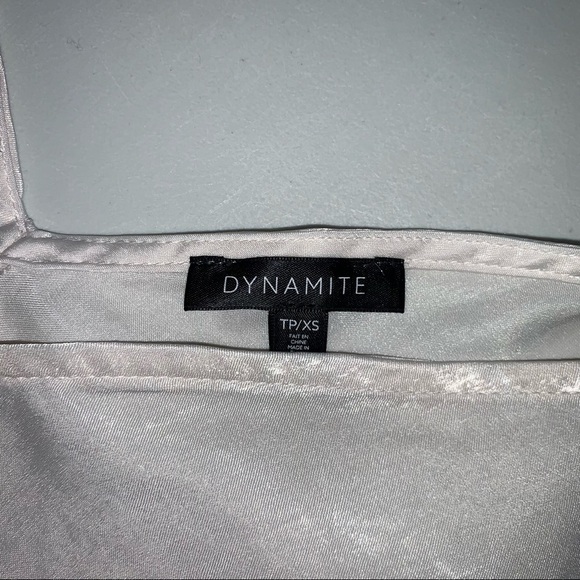 Dynamite Satin V-neck Cami Tank Top - Picture 7 of 14